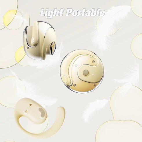 Open Ear Headphones, Wireless Ear Hanging Bluetooth Headset, Outside The Ear Bone Air Conduction Earbuds, Skin Tone