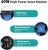 60W Voice Playback Module, PEMENOL DC 9-24V High Power Music Player Mp3 Trigger Amplifier 64Mbit Flash Storage Sound Board Supprt Sound and Light Alarm Father's Day DIY
