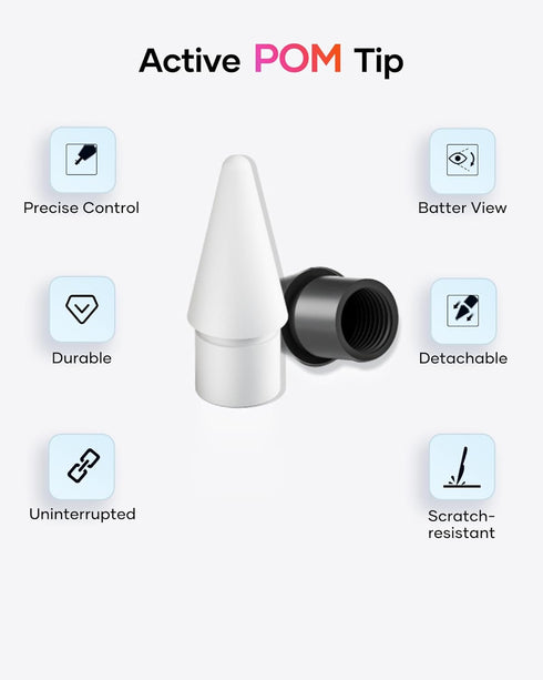 COOSTART 2nd Gen/1st 4 6 Pack Replacement Tips Compatible with Apple Pencil Gen/USB-C/Apple Pencil Pro Generation
