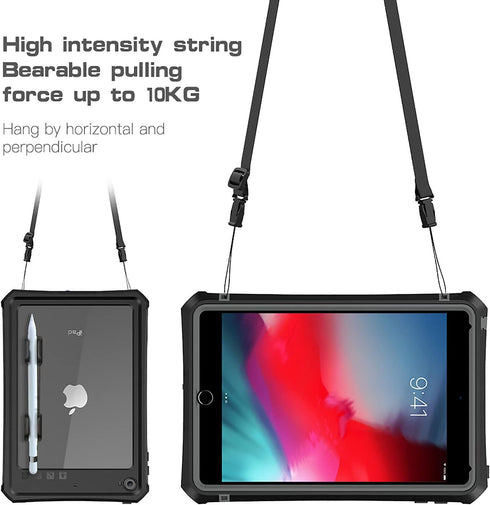 ShellBox Case for iPad Mini 5/4 7.9 Inches, Full-Body Protective Bumper Case with Pencil Holder, Rugged Folding