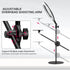 ULANZI Overhead Phone Mount with 10" Selfie Ring Light, Tabletop Light Stand with 360° Shooting Arm for Video Recording