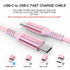 Awnuwuy 60W USB C to USB C Cable 10 ft Pink 2-Pack, Fast Charger for iPhone 15, Samsung Galaxy S23, Pixel 7, MacBook