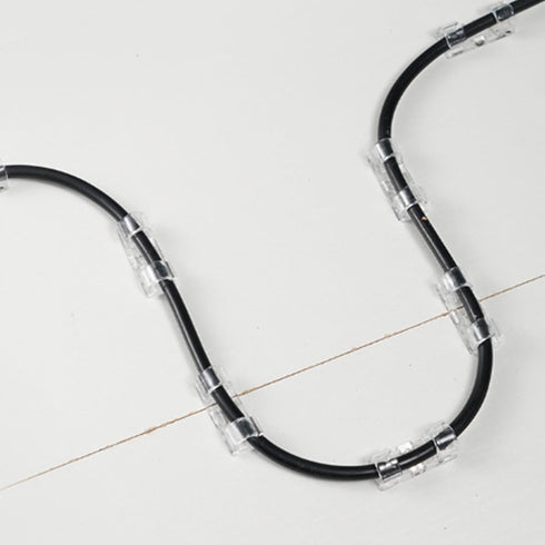 Generic Clear Adhesive Wire Holder Organizer - Cord, Single Unit Routing Guide for Desktop Surfaces, Discreet Synthetic