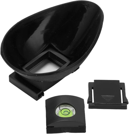 Camera Eyepiece Eyecup with Cold Shoe Cover, Plastic and Rubber, Lightweight 10g