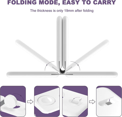 3 in 1 Wireless Charger, Foldable Magnetic Charging Station for Multiple Apple Devices, Compatible with iPhone