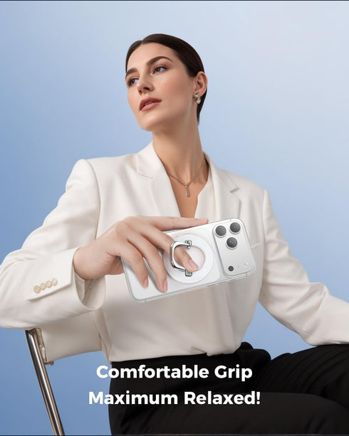SUPERONE 17/16/15/14/13/12 for MagSafe Phone Grip, Adjustable Magnetic Phone Ring Holder, Removable Finger Phone Ring
