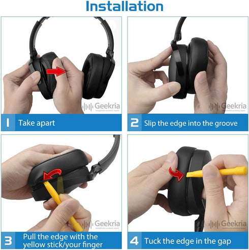 Geekria QuickFit Replacement Ear Pads for Skullcandy Crusher Wireless/Evo/ANC, Hesh 3/EVO/ANC, Venue ANC (Brown)