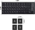 CaseBuy 2PCS Korean Keyboard Stickers, Korean-English Keyboard Letters Replacement Sticker White Font on Black