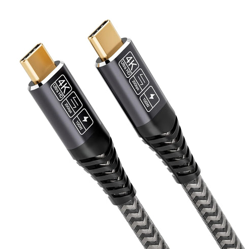 USB C to USB C Cable 10ft - Long USB C 3.2 Gen 2x2 Monitor Cable, 4K, 20Gbps Data Transfer, 100W Fast Charging,