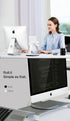 Yoqanr 360 Rotation Monitor Stand, Grey Aluminum Alloy, Wide Compatibility for iMac, Laptop, Potted Plants, Arts