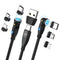 Ion 6 in 1 Magnetic Data Transmission & Fast Charging Cable, 100W PD, 540 Rotation, 1.8 Meter Length