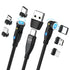 Ion 6 in 1 Magnetic Data Transmission & Fast Charging Cable, 100W PD, 540 Rotation, 1.8 Meter Length