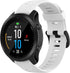 3-Pack Silicone Bands for Garmin Forerunner 945 Smartwatch, Replacement Strap (Black, White, Green)