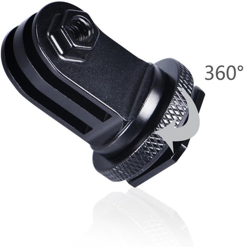 Smatree Full Aluminum Tripod Screw to DSLR Camera Flash Cold Shoe Mount Adapter Compatible for GoPro Camera
