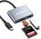 Hicober USB C to SD, Micro SD Memory Card Reader, Type C to SD Card Reader Adapter for MacBook and Android