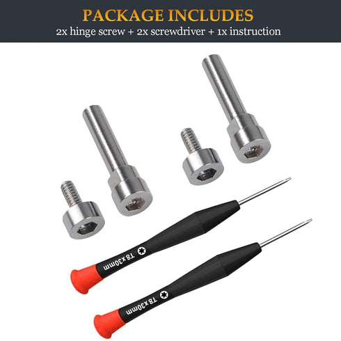 QuietComfort 35 Hinge Screws, Metal Hinge Swivel Screw Parts Replacement for Bose QC35 II/QC35 I/QC45/QC25/QC Wireless