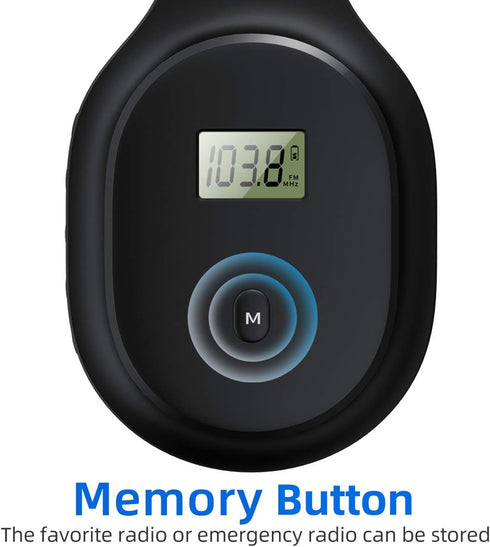 Rechargeable Portable Personal FM Radio Headphones with Best Reception, Wireless Headset for Jogging, Mowing, Cycling