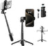 Dayinkes 4-in-1 Phone Tripod Stand with Clip, Extendable Selfie Stick with 360 Rotation