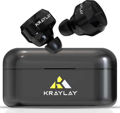 Wireless Earbuds, Bluetooth 5.3 with 40H Playtime, IPX7 Waterproof, Memory Foam Tips - Black