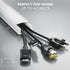 EVEO Cord Hider, 300” Wall Cable Cover, Cable Concealer for TV, Large, White