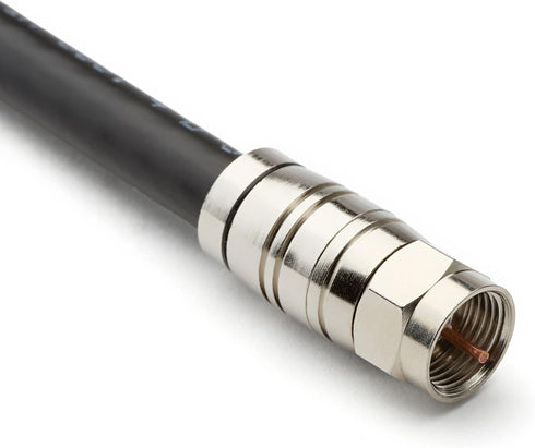 trueCABLE Universal Easy Fit RG6 & RG6Q Compression F-Connector for Dual Shield Coaxial Cable, 10 Pieces