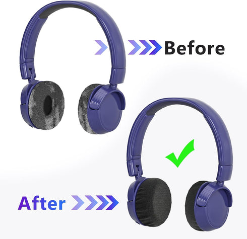 PChero 2 Pairs Washable Headphone Ear Pads Covers for Gym Training, Aviation, Gaming On-Ear Headphones, Fit 1.57" -
