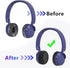 PChero 2 Pairs Washable Headphone Ear Pads Covers for Gym Training, Aviation, Gaming On-Ear Headphones, Fit 1.57" -