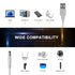 LANMU 5V DC Power Cable with 9 Interchangeable Plugs, Universal USB to DC Jack for Massage Wands, Routers, Speakers &