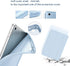 Fullgaden iPad Case, Ultra Slim Lightweight Smart Shell Stand Cover with Translucent Frosted Back, 10.2" Red