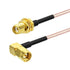 BINGFU SMA Female Bulkhead Mount to SMA Male Right Angle RG316 Antenna Extension Cable, 12 inch 30cm 2-Pack for 4G LTE