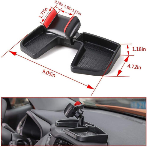 CheroCar Cellphone Multi-Mount Phone Bracket Holder Kit with Storage Box for Jeep Renegade 2015-2025 (Phone Holder-B)