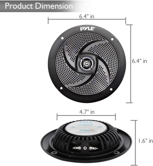 Pyle Marine Speakers, 5.25 Inch Low Profile Waterproof Wakeboard Tower, Weather Resistant Outdoor Audio System, 180