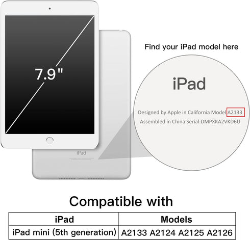 JETech Case for iPad mini 5 (2019 Model) | Smart Cover with Auto Sleep/Wake, Black