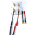Spade Plug to Female Banana Jack Adapter Cable, 4mm Banana Jack Female to Fork Spades Cable 4 Pack (3 inch)