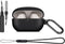 LOPIE Carbon Fiber Texture Case for Sony WF-1000XM5 with Cleaner Kit, Vegan Leather Cover for Charging Case - Black