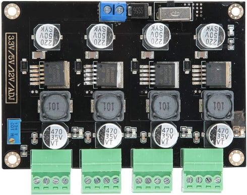 ASHATA Multi-Channel Switching Power Supply Module with 3.3V/5V/12V/ADJ Adjustable Voltage Output Converter,LM2596 Excellent