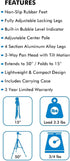 Ultimaxx Lightweight Portable Camera Tripod Stand with Carrying Bag for Sony, Nikon, Canon, Olympus, 50"