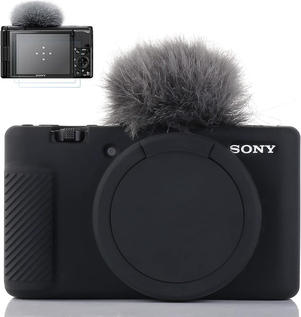 Camera Case for Sony ZV-1, ZV1 Digital Camera Anti-Scratch Slim Fit Soft Sleeve with Screen Protector