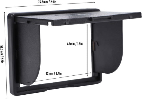3.2 Inch Zopsc Camera Viewfinder Sunshade, Foldable LCD Screen Sun Hood for Camera Screen, Compatible with Select DSLR