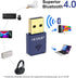 USB Bluetooth WiFi Adapter, Wireless Nano USB Network Adapter for Laptop Desktop PC, Wi-Fi Dongle Compatible with