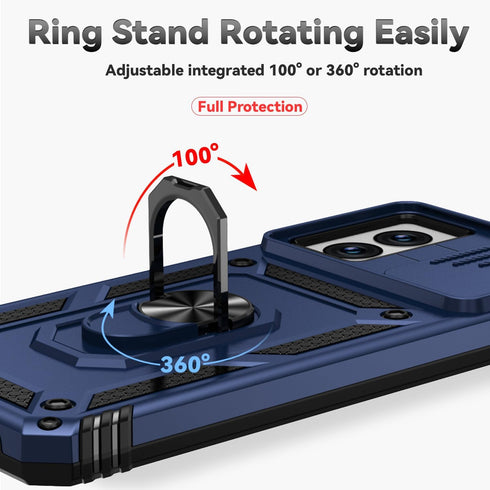 Motorola Moto G Power 5G 2024 Case with Camera Lens Cover, HD Screen Protector, Military-Grade Drop Tested, Navy Blue