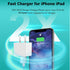 12W USB Wall Charger with Foldable Plug, 3-Pack 2.4A Dual-Port Power Adapter Compatible with iPad, iPhone, Samsung