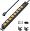 CRST 8 Outlet Heavy Duty 360 Rotating Mountable Power Strip, 2100 Joules Surge