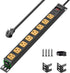CRST 8 Outlet Heavy Duty 360 Rotating Mountable Power Strip, 2100 Joules Surge