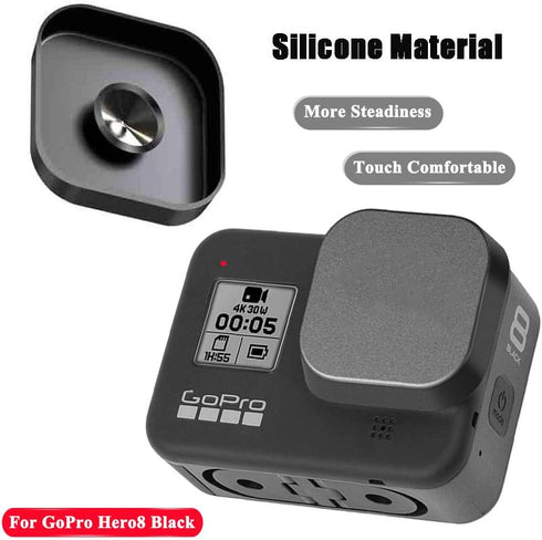 Hero8 Silicon Lens Adsorption Cap and ABS Battery Door Cover with Charging Port (2+1 Packs) for GoPro Hero 8 Black