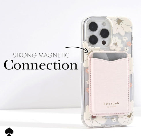 Kate Spade New York Magnetic Wallet/Card Holder, Compatible with MagSafe Wallet - Pale Dogwood