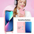 UEEBAI 13 6.1 inch, Crossbody Lanyard Phone case for iPhone Silicone Phone Cover with Adjustable Necklace Strap Soft