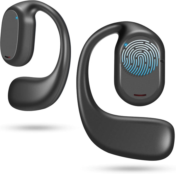 Open Ear Headphones VG332 Version 2024, Bluetooth 5.3 Air Conduction Earbuds, 16 Hours Playtime, Dual 16.2mm Drivers