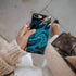 BURGA Phone Case for iPhone 13 - Cute Aesthetic Pattern Hard Shell Protection Cover for Women and Men, Emerald Pool