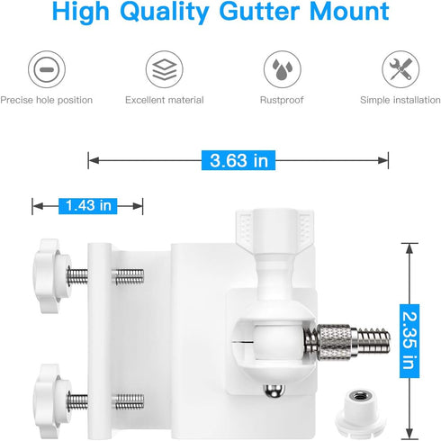 HOLACA Blink Outdoor Camera Gutter Mount Bracket - Weather Proof Wall Mount for Blink XT2, Blink Outdoor, Indoor Smart